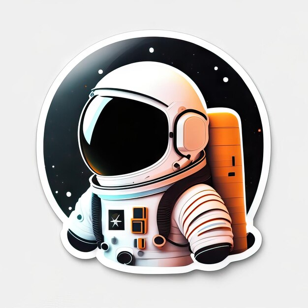 Foto astronaut in ruimtesticker