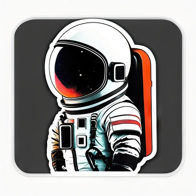 Foto astronaut in ruimtesticker