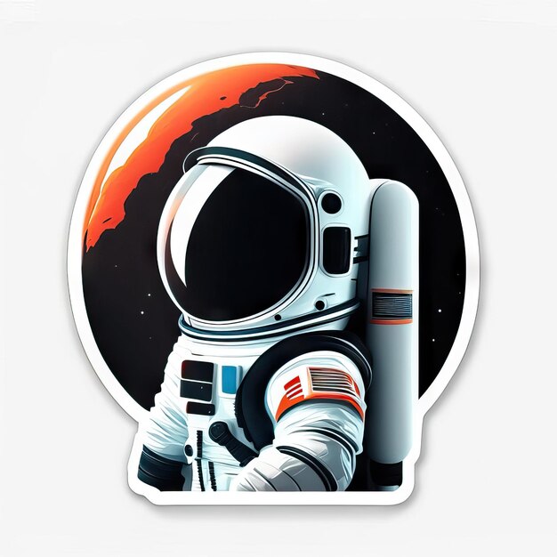 Foto astronaut in ruimtesticker