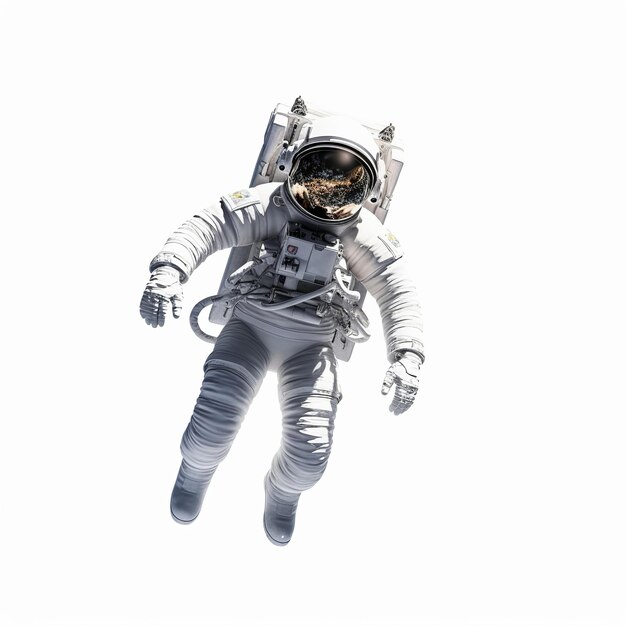 астронавт изолирован на белом фоне