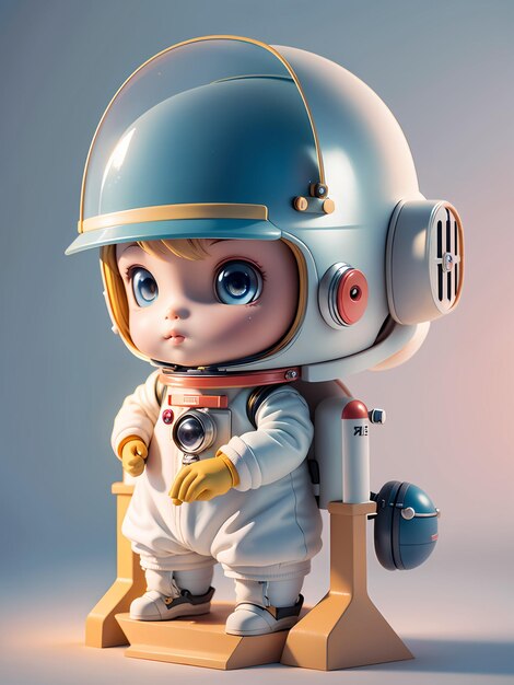 Astronaut Kind Cartoon Pixar Stijl