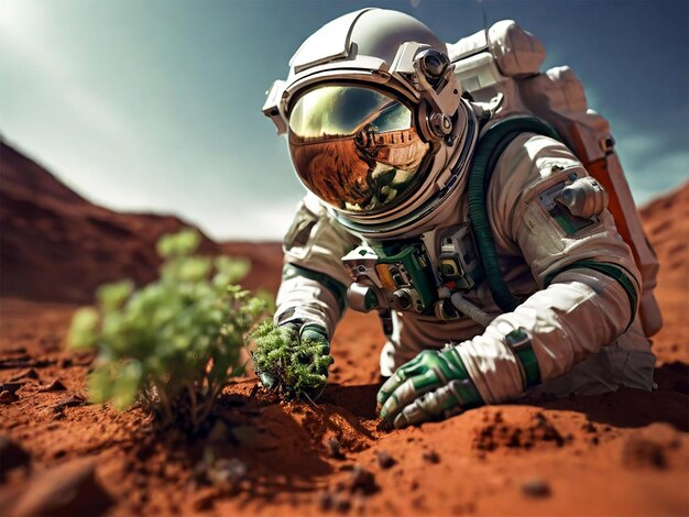 a astronaut laying on the ground in an astronaut suit