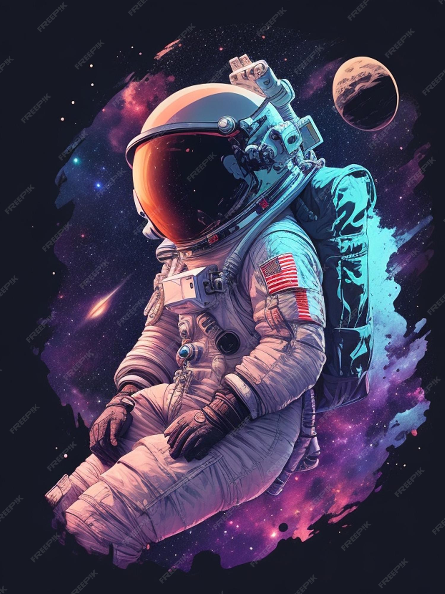 Premium AI Image | Astronaut Lost in Space Galaxy Theme Astronaut