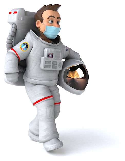 Astronaut met een masker