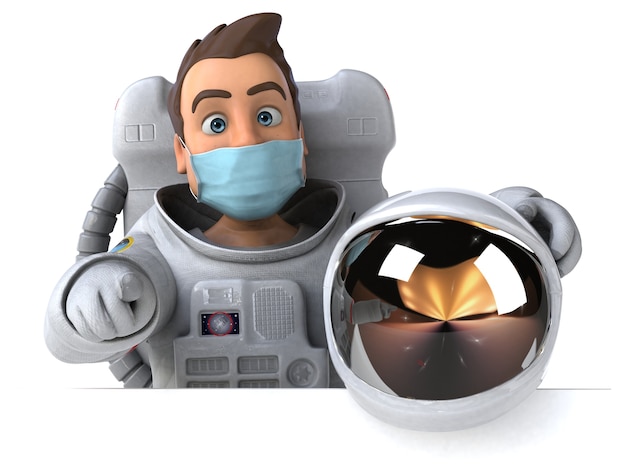 Astronaut met een masker