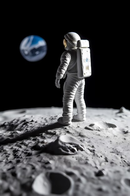 A astronaut on the moon