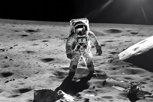 Astronaut on the moon