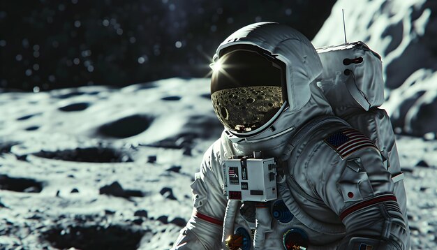 Astronaut on the moon