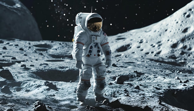 Astronaut on the moon