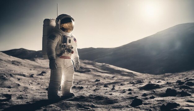 Astronaut on the moon