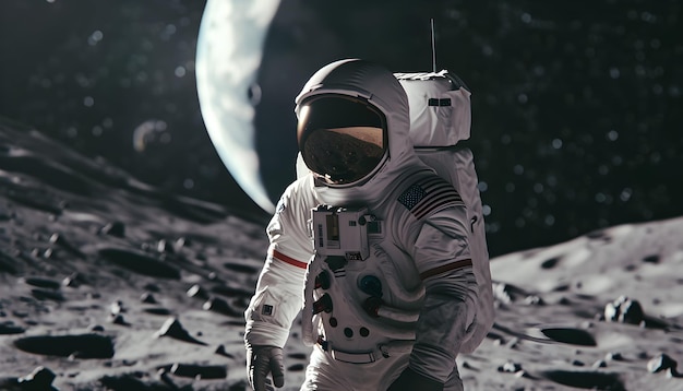 Astronaut op de maan