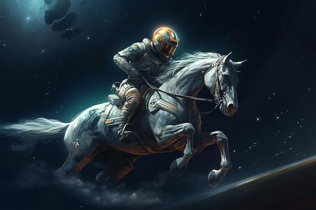 astronaut op een paard