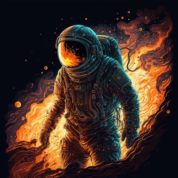 Astronaut in outer space