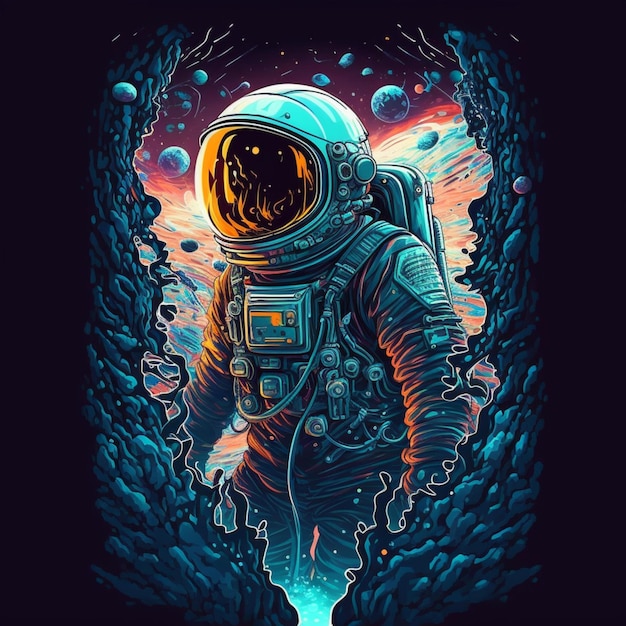 Astronaut in outer space