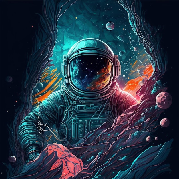 Astronaut in outer space