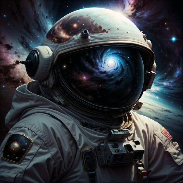 astronaut in the outer space