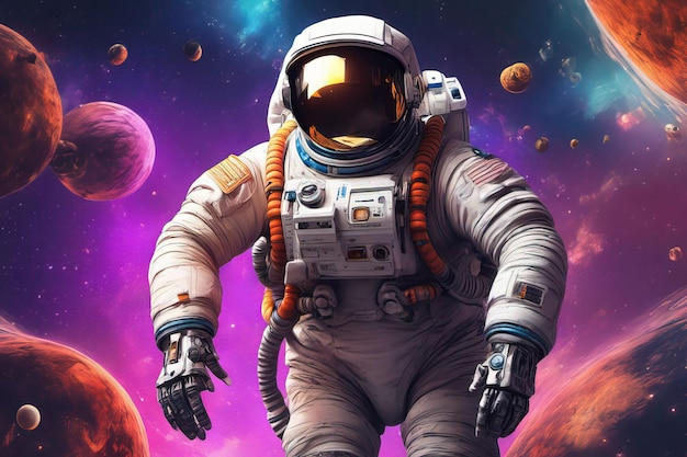 astronaut in outer space