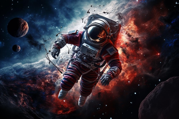 Astronaut in outer space