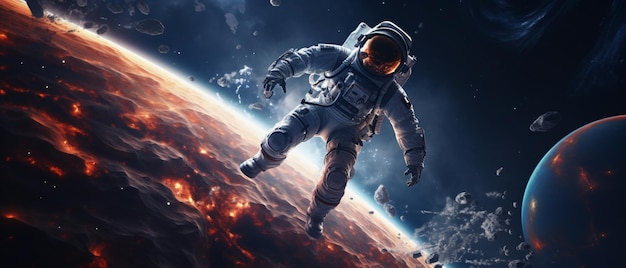 Astronaut in outer space