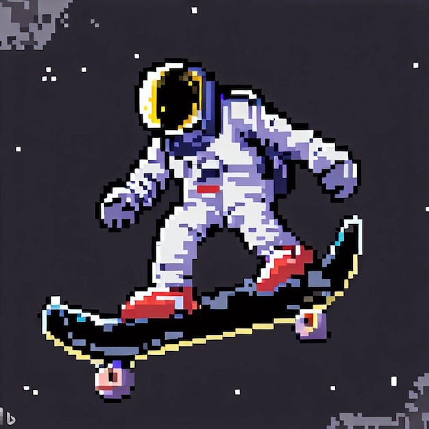 astronaut pixel art