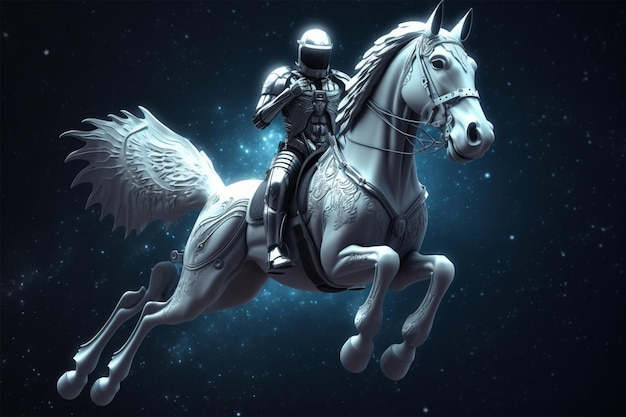 astronaut riding a horse