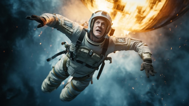 Astronaut ruimtewandeling awesome science fiction behang planeet Aarde Elementen van deze afbeelding furn