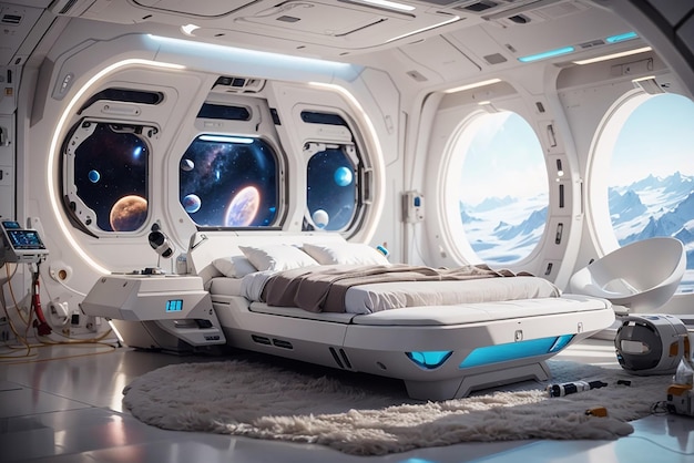 Astronaut's Dream Suite Design a Futuristic Bedroom for Zero Gravity Comfort