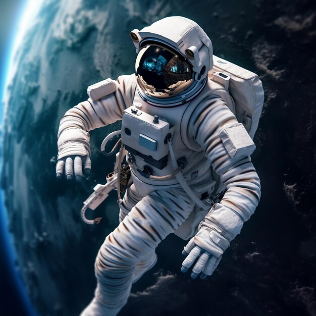 Astronaut in space digital art