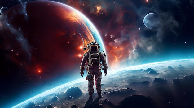 astronaut in space galaxy cosmos