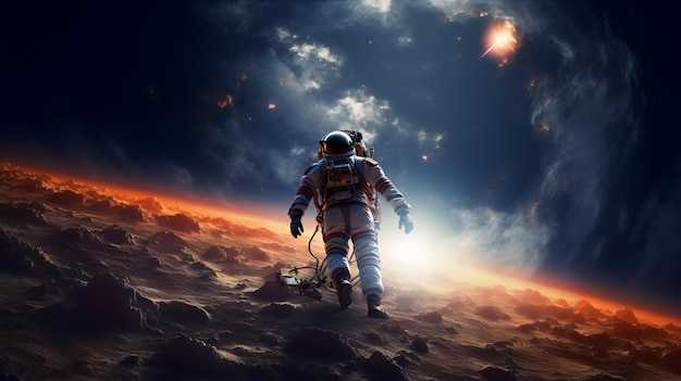 astronaut in space galaxy cosmos