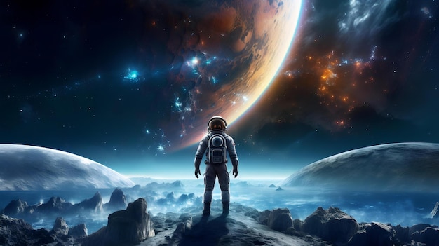 astronaut in space galaxy cosmos