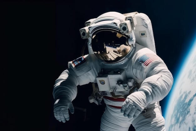 Астронавт в космосе Генерация ИИ