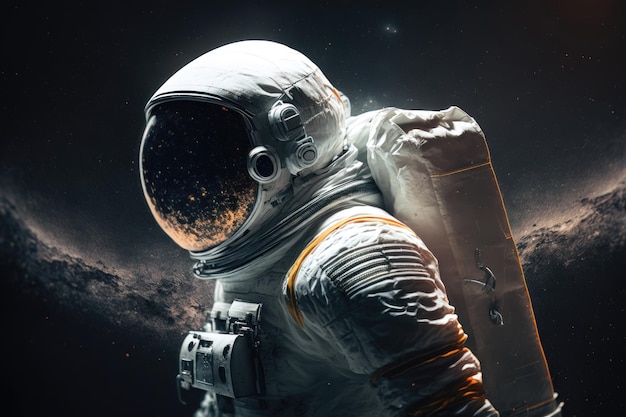 Astronaut in space no face AI generated