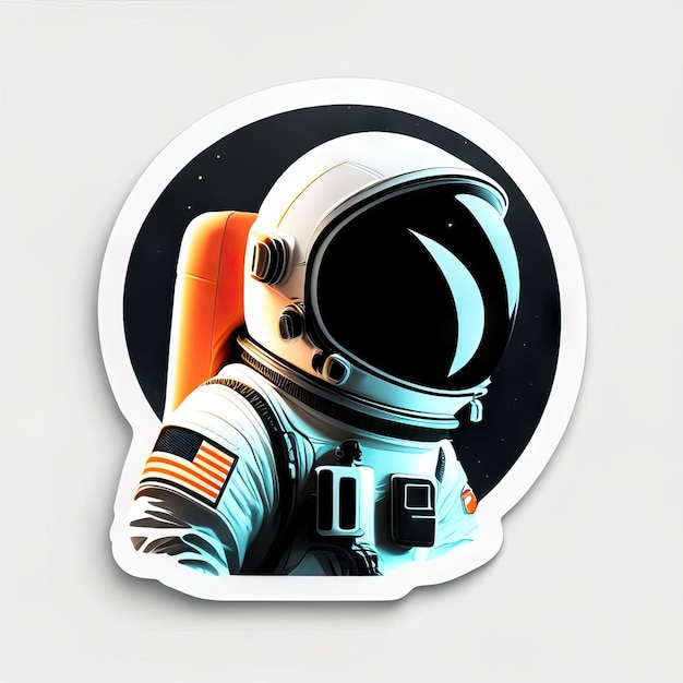 Photo astronaut in space sticker