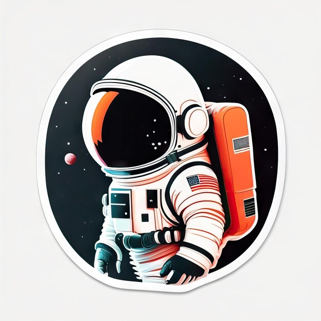 Photo astronaut in space sticker