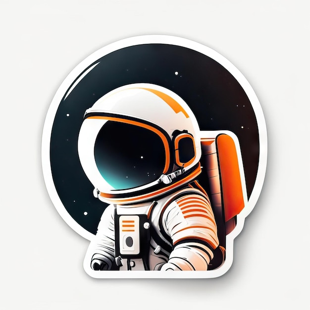 Astronaut in space sticker