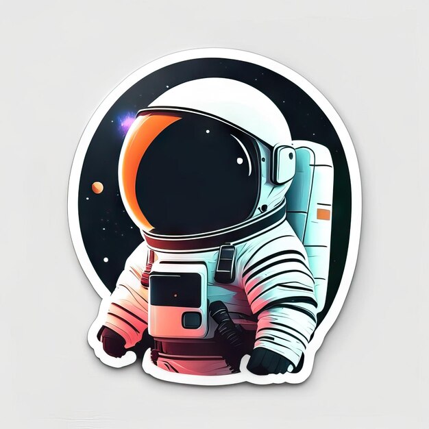 Photo astronaut in space sticker