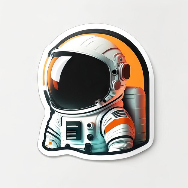 Astronaut in space sticker