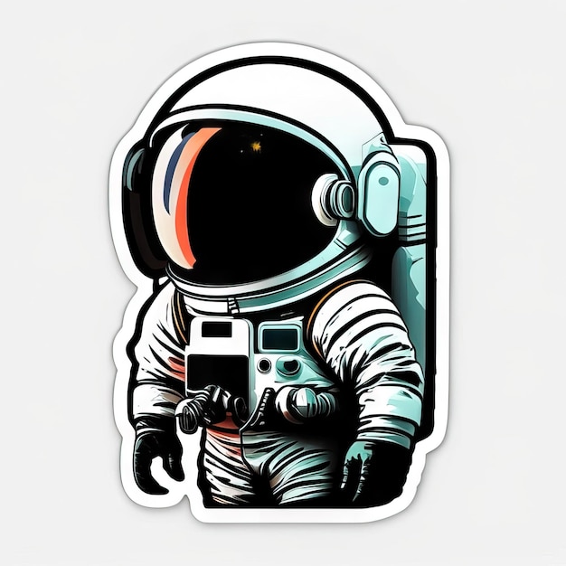 Photo astronaut in space sticker