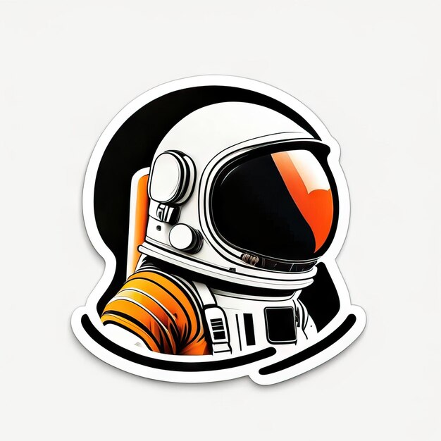 Photo astronaut in space sticker