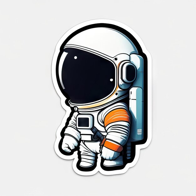 Photo astronaut in space sticker