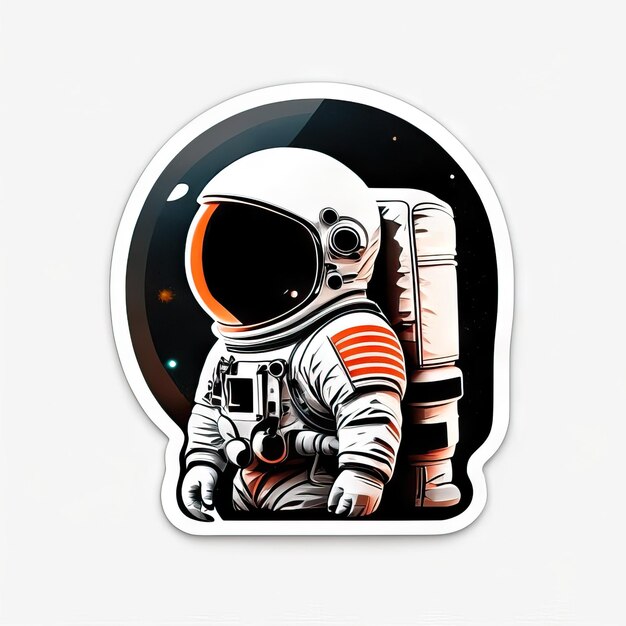 Photo astronaut in space sticker