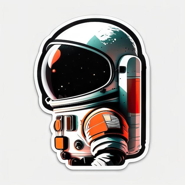 Astronaut in space sticker