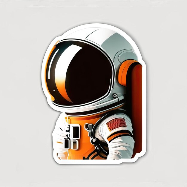 Astronaut in space sticker