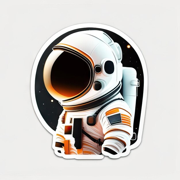 Astronaut in space sticker