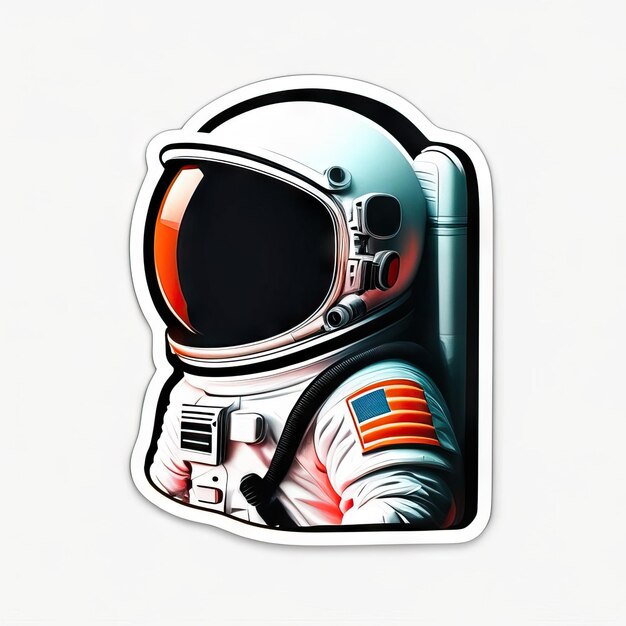 Photo astronaut in space sticker