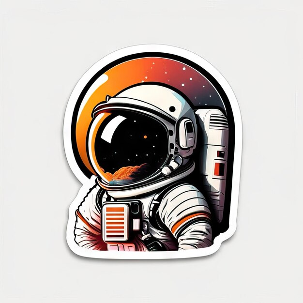 Photo astronaut in space sticker