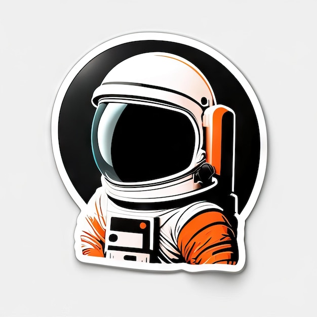 Photo astronaut in space sticker