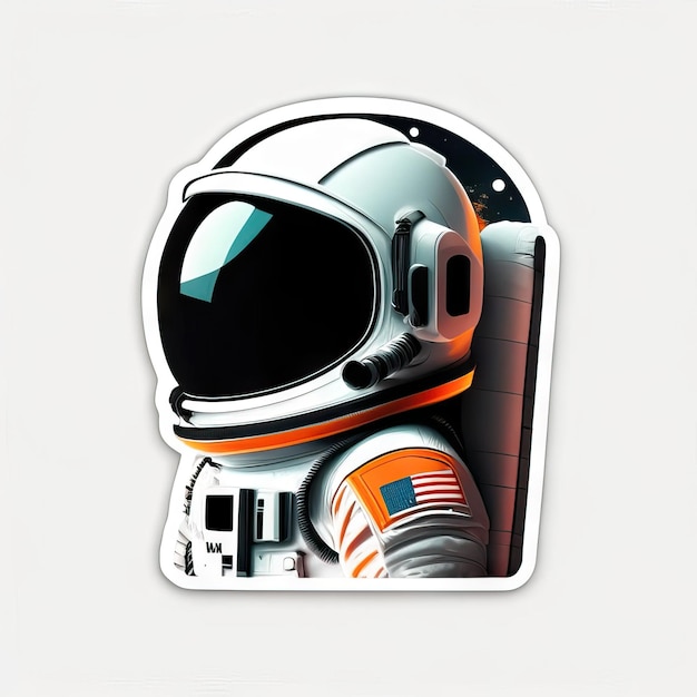 Photo astronaut in space sticker