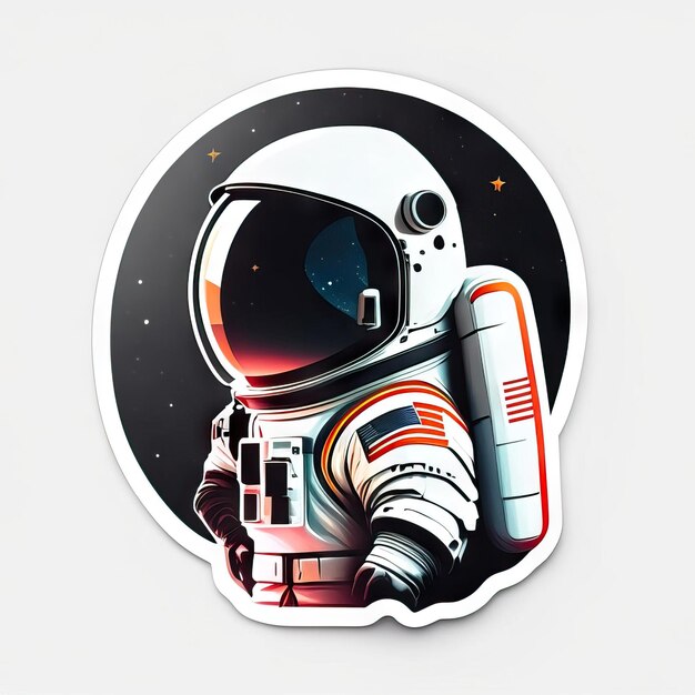 Photo astronaut in space sticker